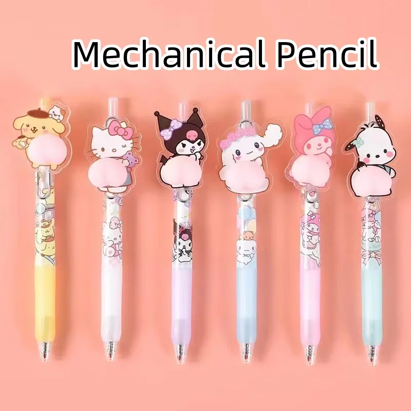 36pcs/lot Sanrio Kawaii Kuromi Pochacco Mechanical Pencil Cute 0.5MM Drawing Writing Automatic Pen School Office Supplies