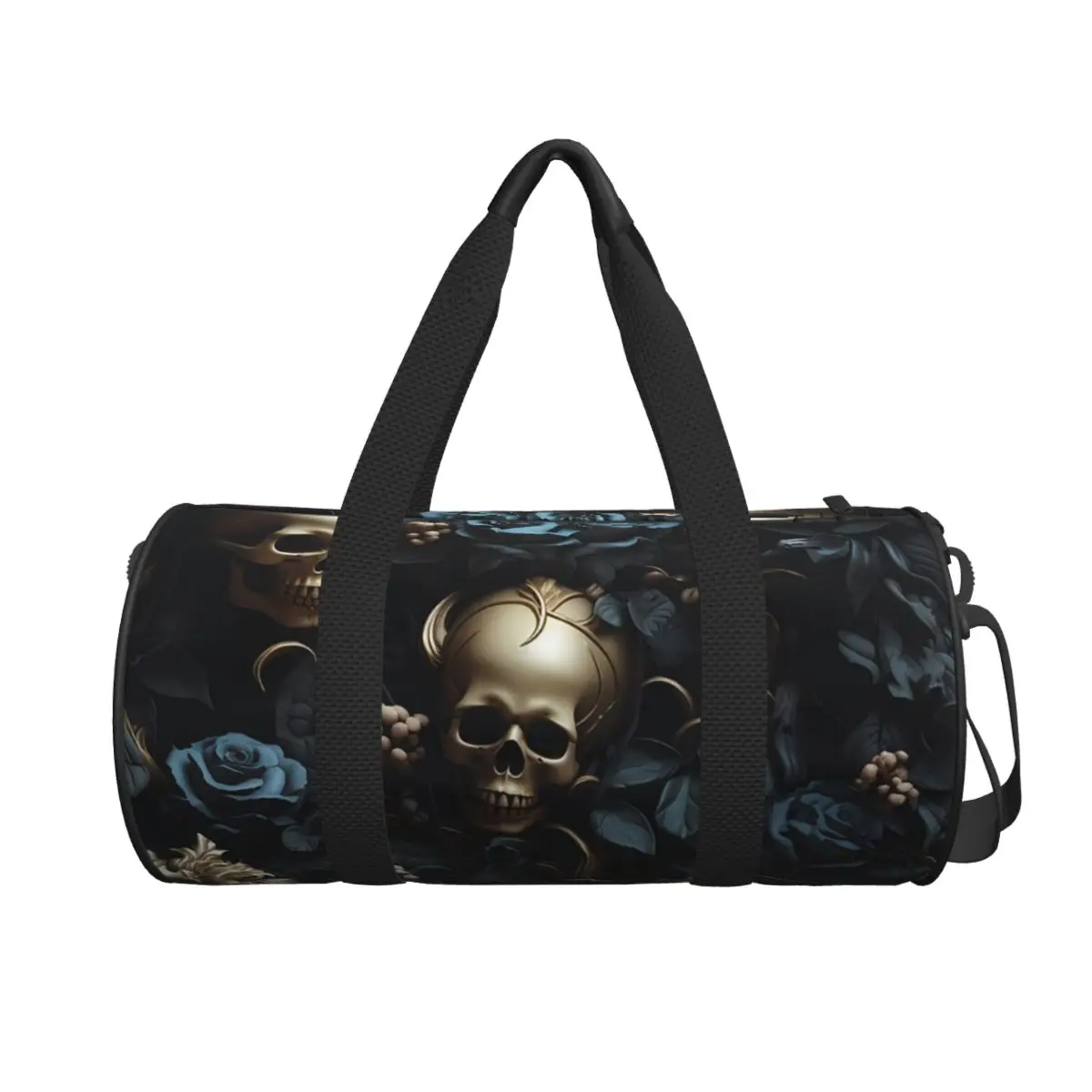 

Horror Gothic Skeleton Death Skull Large Duffle Gym Bag Waterproof Duffle Travel Bags Handbags Fitness bag