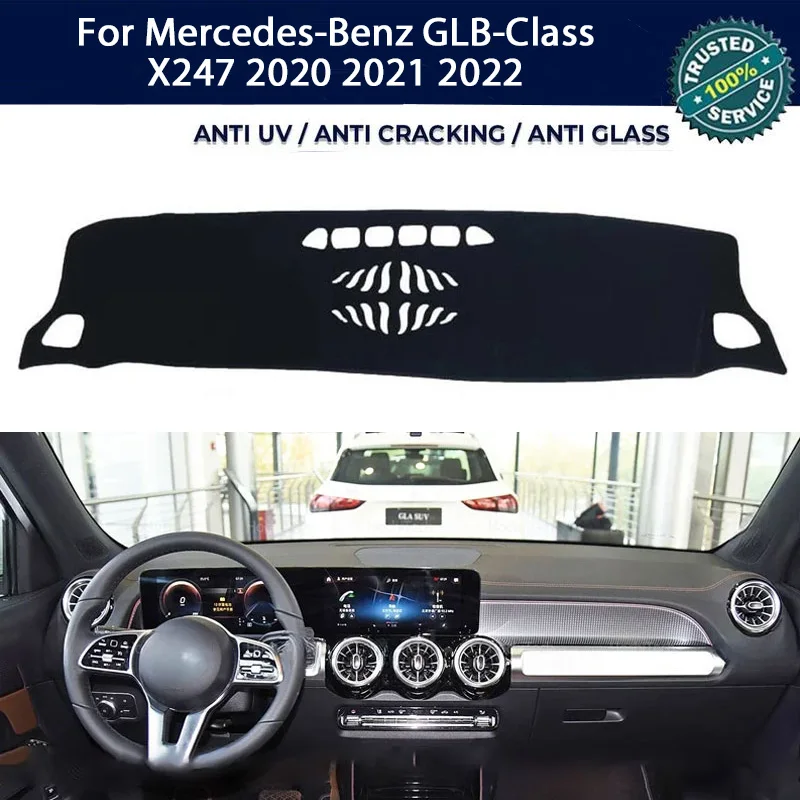 

Custom Anti-UV Dashboard Cover Dash Mat Protector Pad For Mercedes-Benz GLB-Class X247 2020 2021 2022 Center Console Sunshade