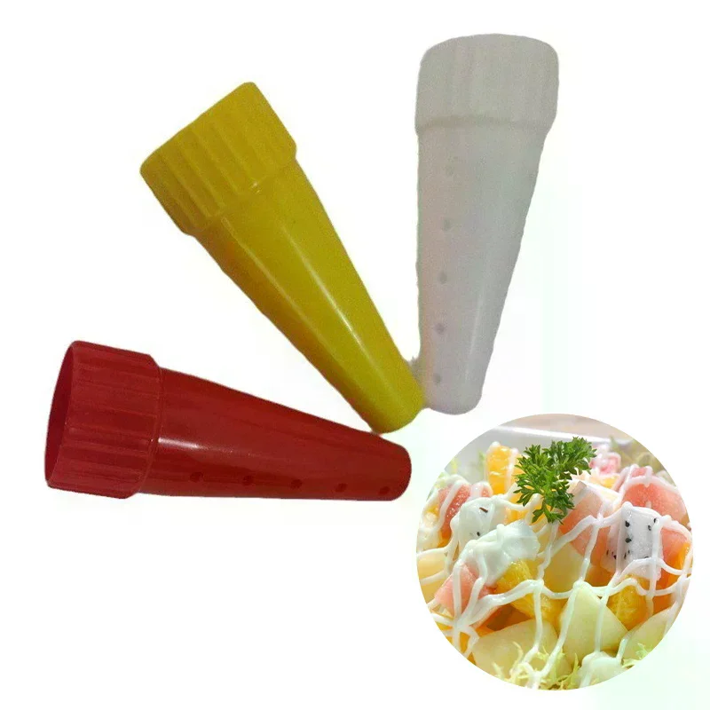 Pcs/Set Ketchup Squeeze Bottle Plastic Syrup Dispenser Great For Ketchup, Salad, BBQ Sauce 3