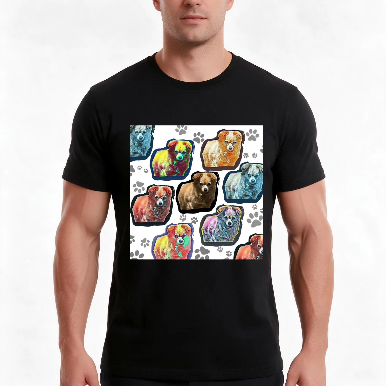 Bowie the Mutt T-Shirt Summer Casual Cotton Tee Oversized Streetwear Tops Vintage Graphic Print Loose Fit Short Sleeve