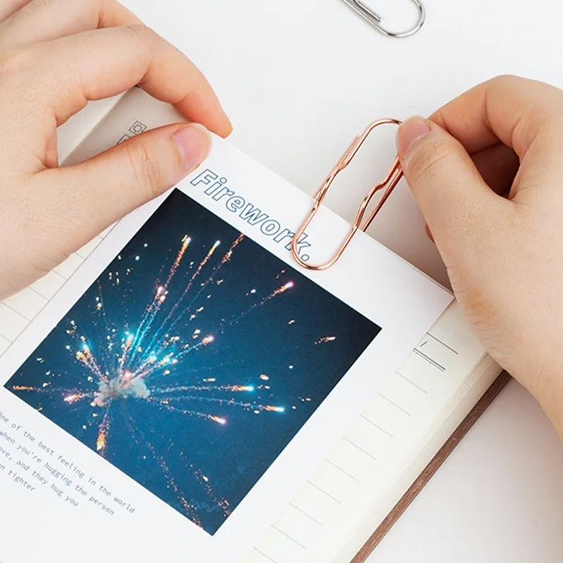 5PCS Multi-functional Metal Pen Clips Portable Paper Clip Pen Holders Clips School Learning Supplies Stationery Notebook Picture