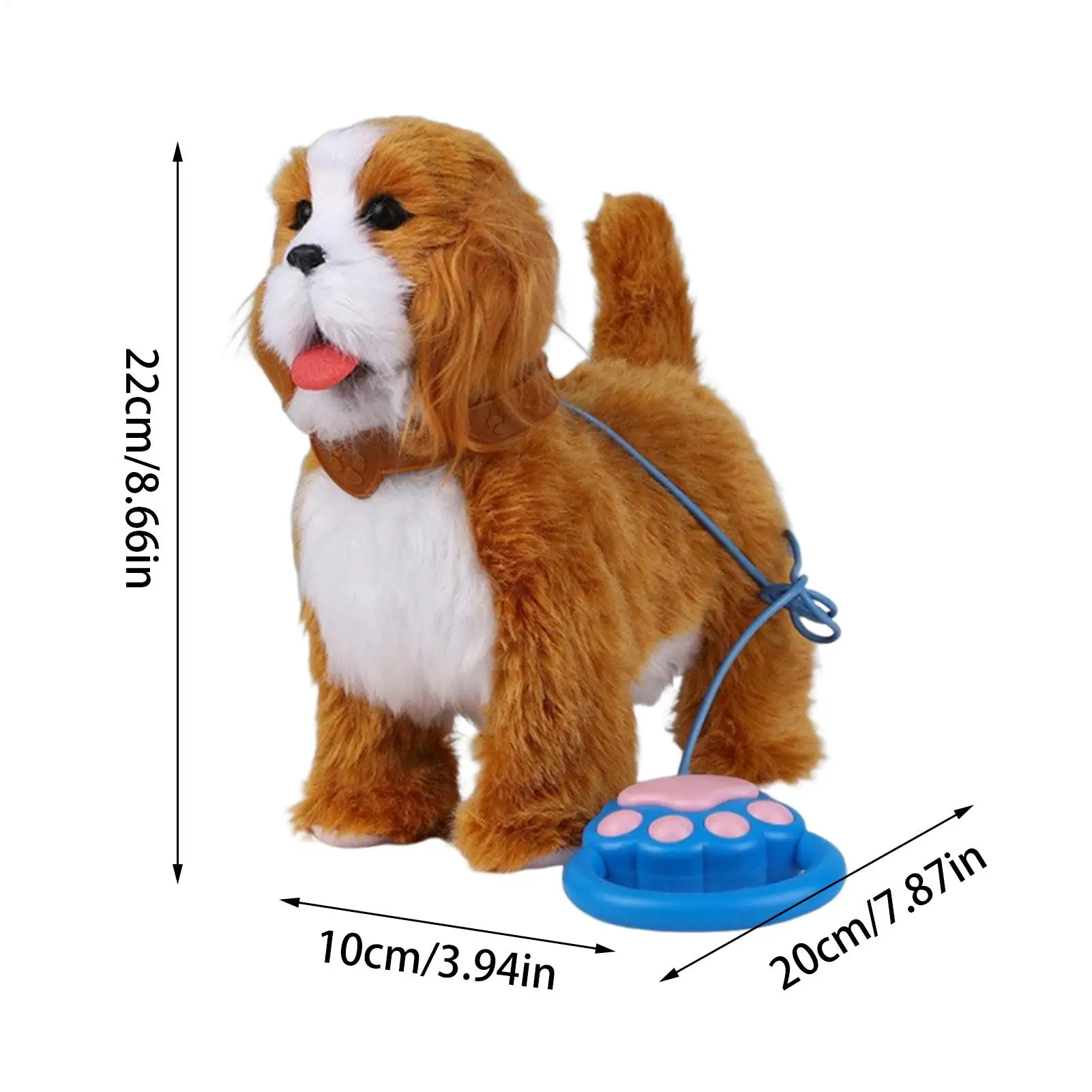 Giocattolo Interattivo Cucciolo di Cane in Peluche, Cane Robot Elettronico che Cammina, Abbaia e Scodinzola, Realistico Cucciolo Robot, Giocattolo Morbido e Carino per Bambini