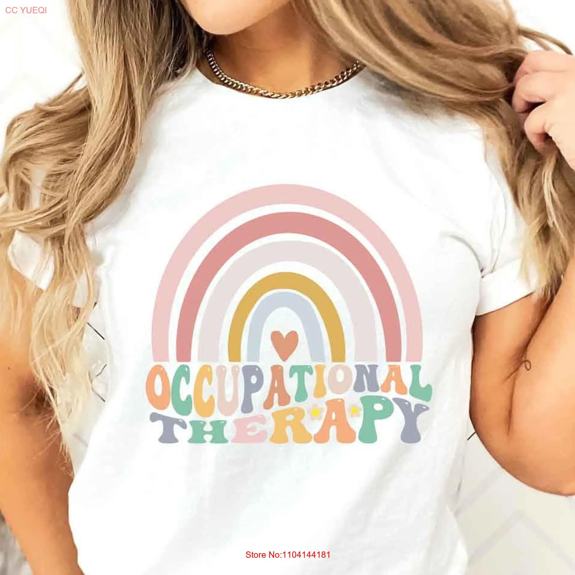 Occupational Therapy T Shirt Comfort Color OT Therapost Rainbow Cota TherapisT long or short sleeves