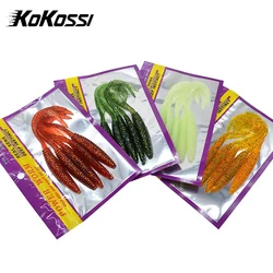 KoKossi 5PCS/Lot 130MM/6G Fishing Lures Long Tails Artificial Soft Lure Screw thread Soft Baits Wobbler Silicone Fishing Tackle