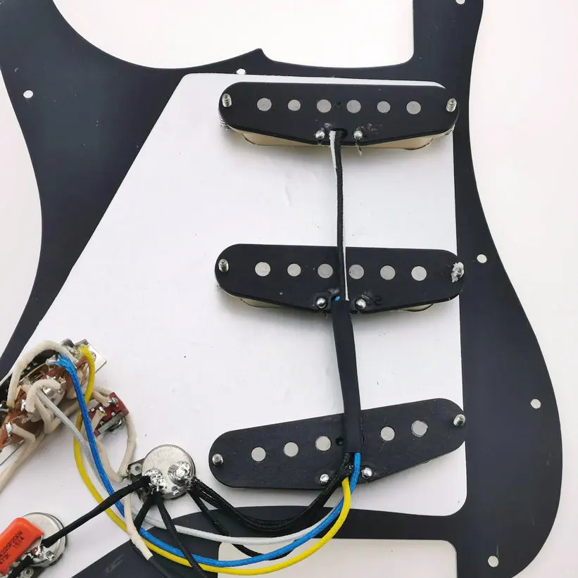 David Gilmour 7-Way type fully loaded pickguard AlNiCo Pickups Single coil