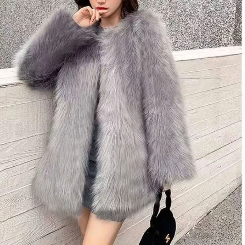 Autumn Winter Crew Neck Solid Color Long Sleeve Cardigan Jackets Coats Women's Clothing Casual Elegant High Street Sweet Tops