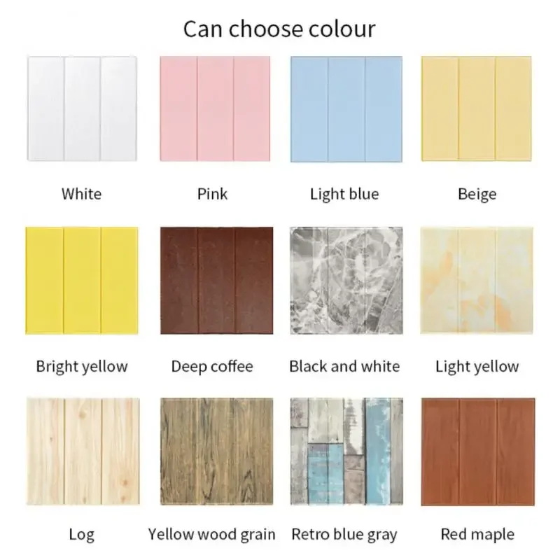 DIY Pvc Wall Panel Self Adhesive Wallpaper Peel 3D Wall Panel Living Room Brick Stickers Bedroom Room Brick Papers Home Decor