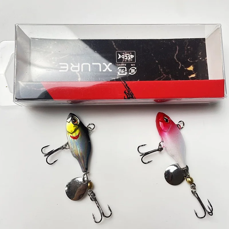 LURETV DUO نفس النمط الياباني REALIS SPIN 2 قطعة 5.5 سنتيمتر 8.7 جرام VIB مركب بريق طبقة السباحة الكاملة باس إغراء 9035 #3