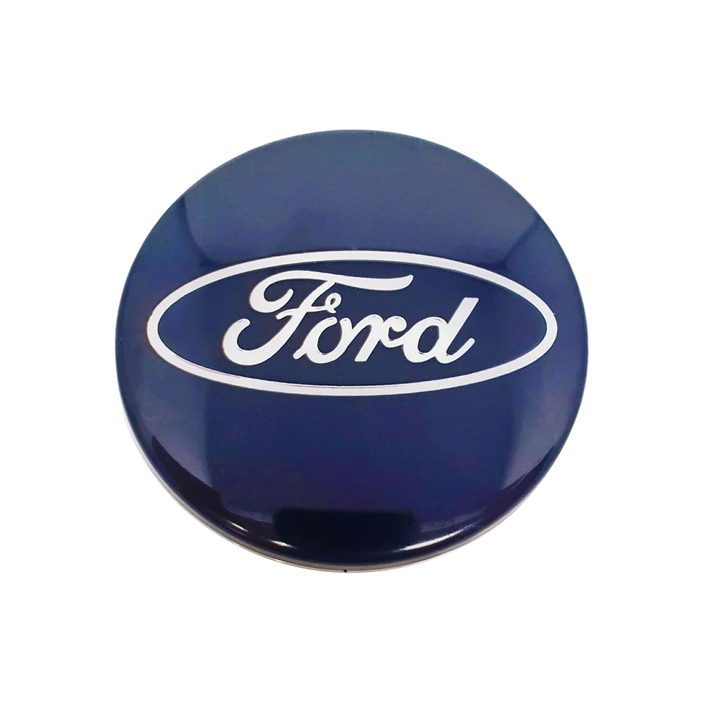 4 X 54MM Hub Centre Rim Cover Badge Wheel Hub Cap Blue Center Wheel Cap Kit For Ford Most Models Focus Fiesta Ka Kuga