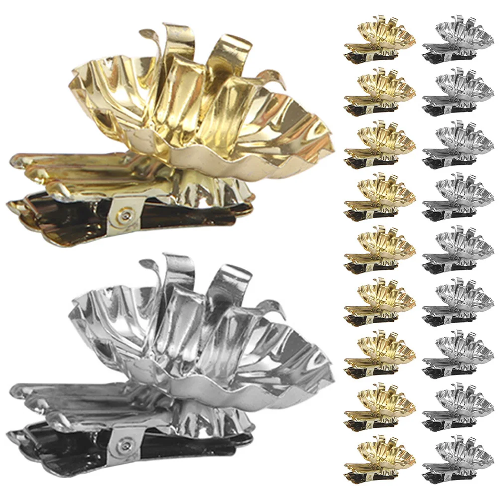 

20Pcs Iron Art Clips Delicate Metal Holders Decorative Christmas Tree Candlestick Clip Party Table Stand