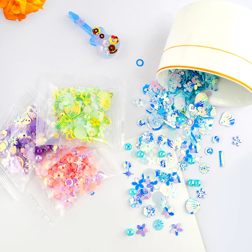 9 Uds. De materiales brillantes para pegatinas para uñas, suministros para decoración de uñas Diy, pegatinas para manicura, herramientas artesanales de perlas con lentejuelas