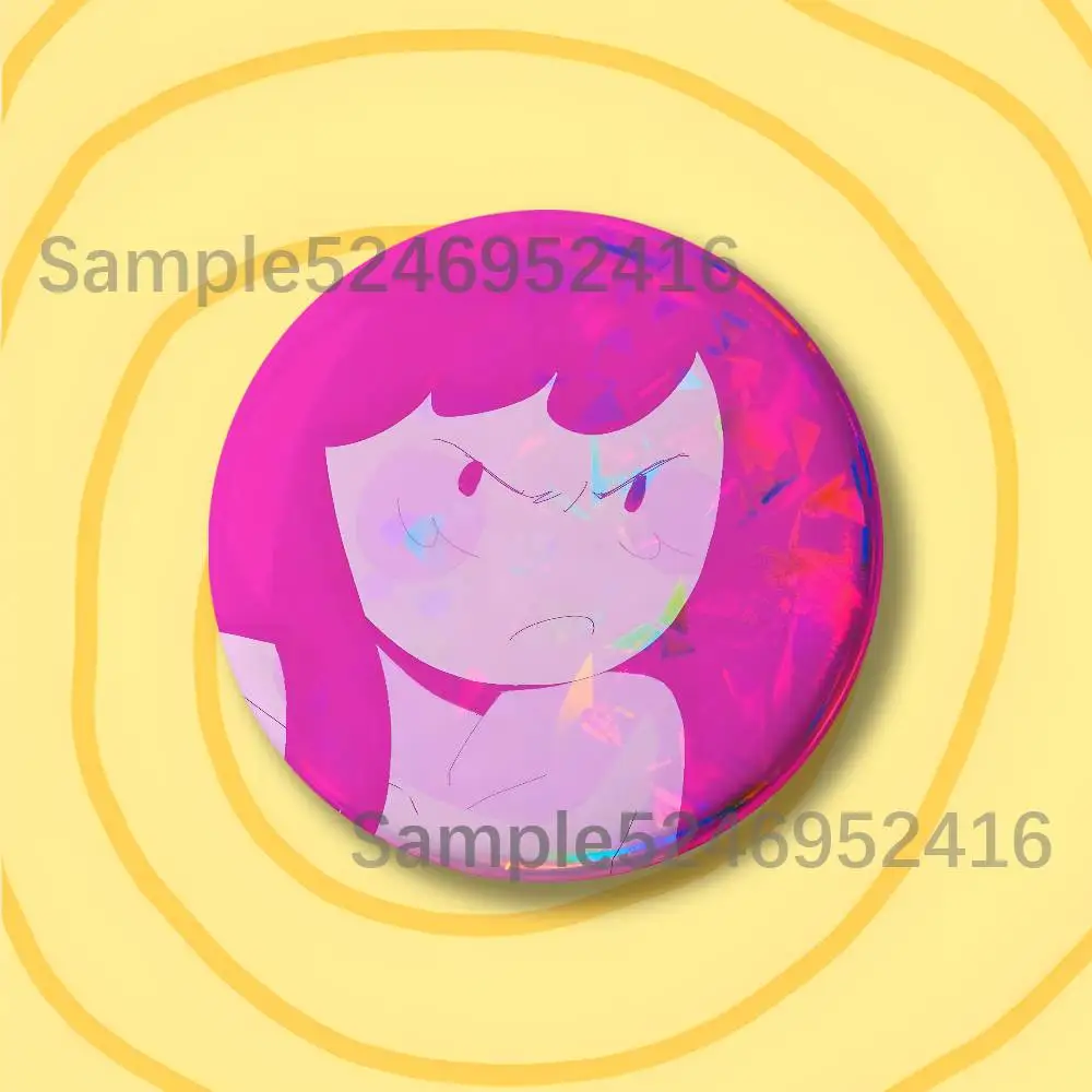 B-Bubblegum-es Pink Princess-es Round Button Pins Badge Creative Brooches Backpack Clothes Decoration Fashion Jewelry Gifts view 3