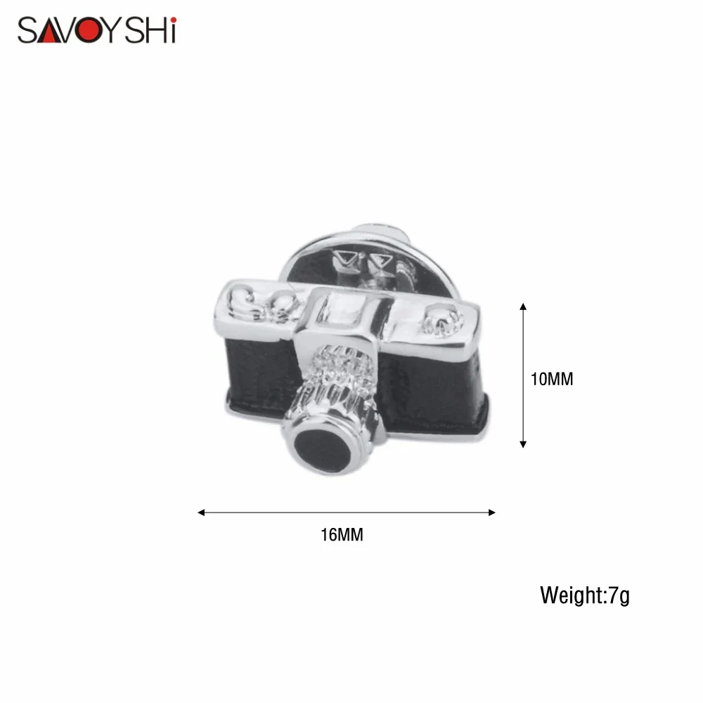 SAVOYSHI Vintage Camera Shape Men Lapel Pin Brooches Pins Fine Gift for Mens Fashion Brooches Collar Party Engagement Jewelry