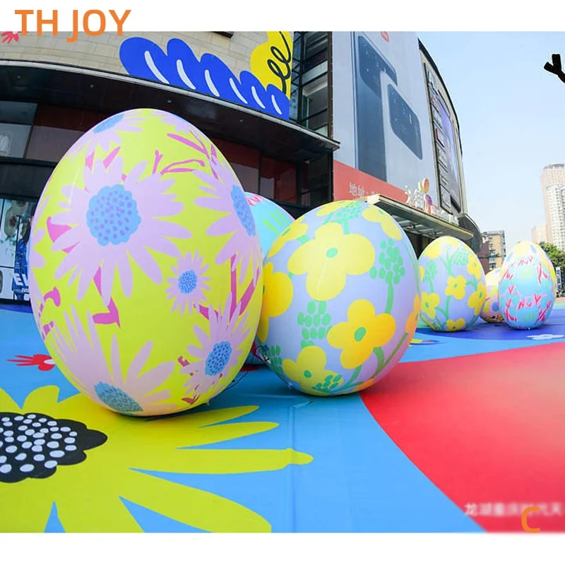 fast air ship to door, Customized inflatable Easter eggs, colourful inflatable eggs for Easter celebration  backyard decoration