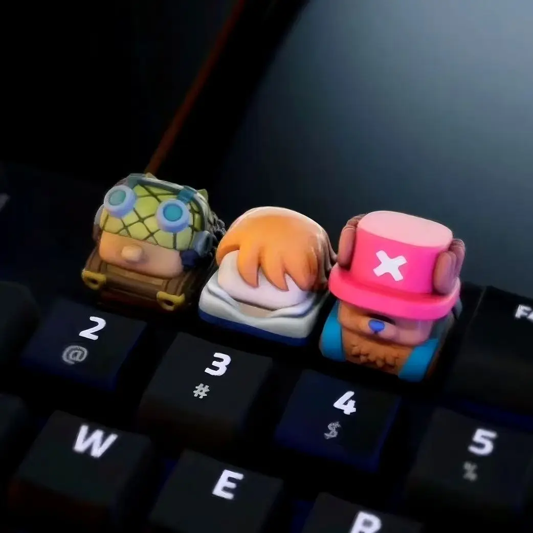 One Piece Chopper Nami anime cartoon cute 3D keycaps creative personalised mechanical keyboard decoration keycap gift wholesale view 3