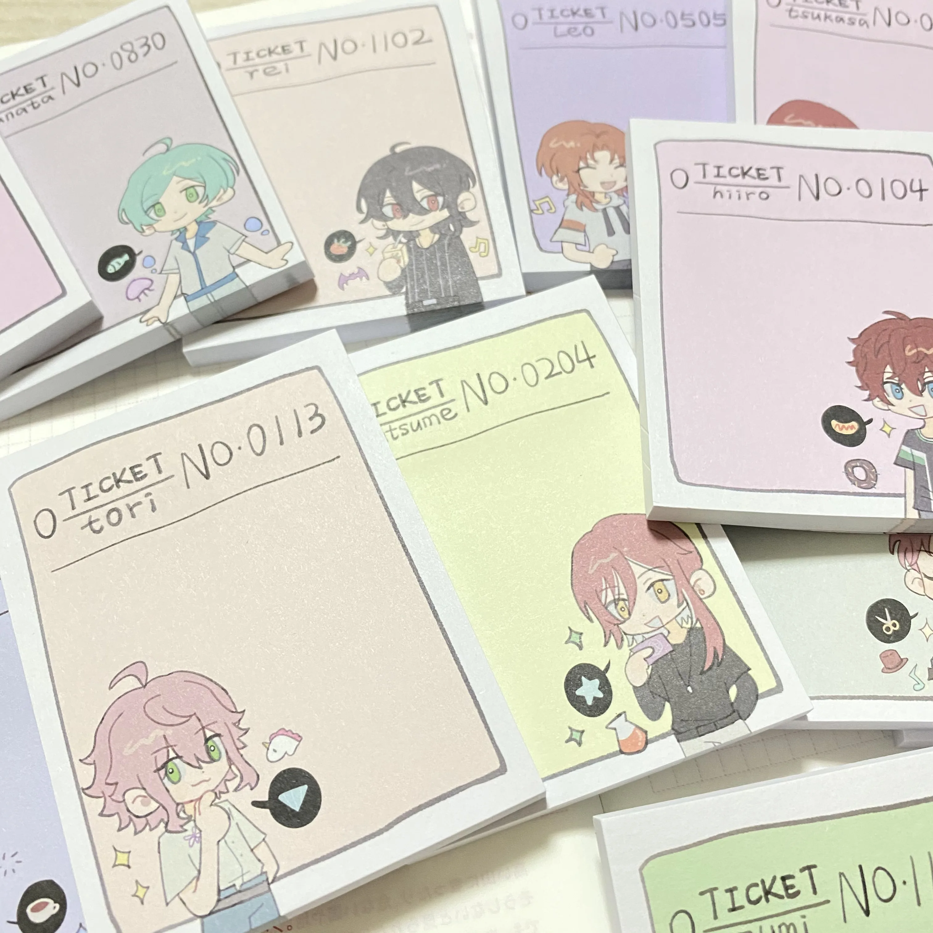 Sena Izumi Tsukinaga Leo Amagi Hiiro Sakuma Rei Cosplay Anime Notebook Sticky Notes Student Bookmark Note Pad