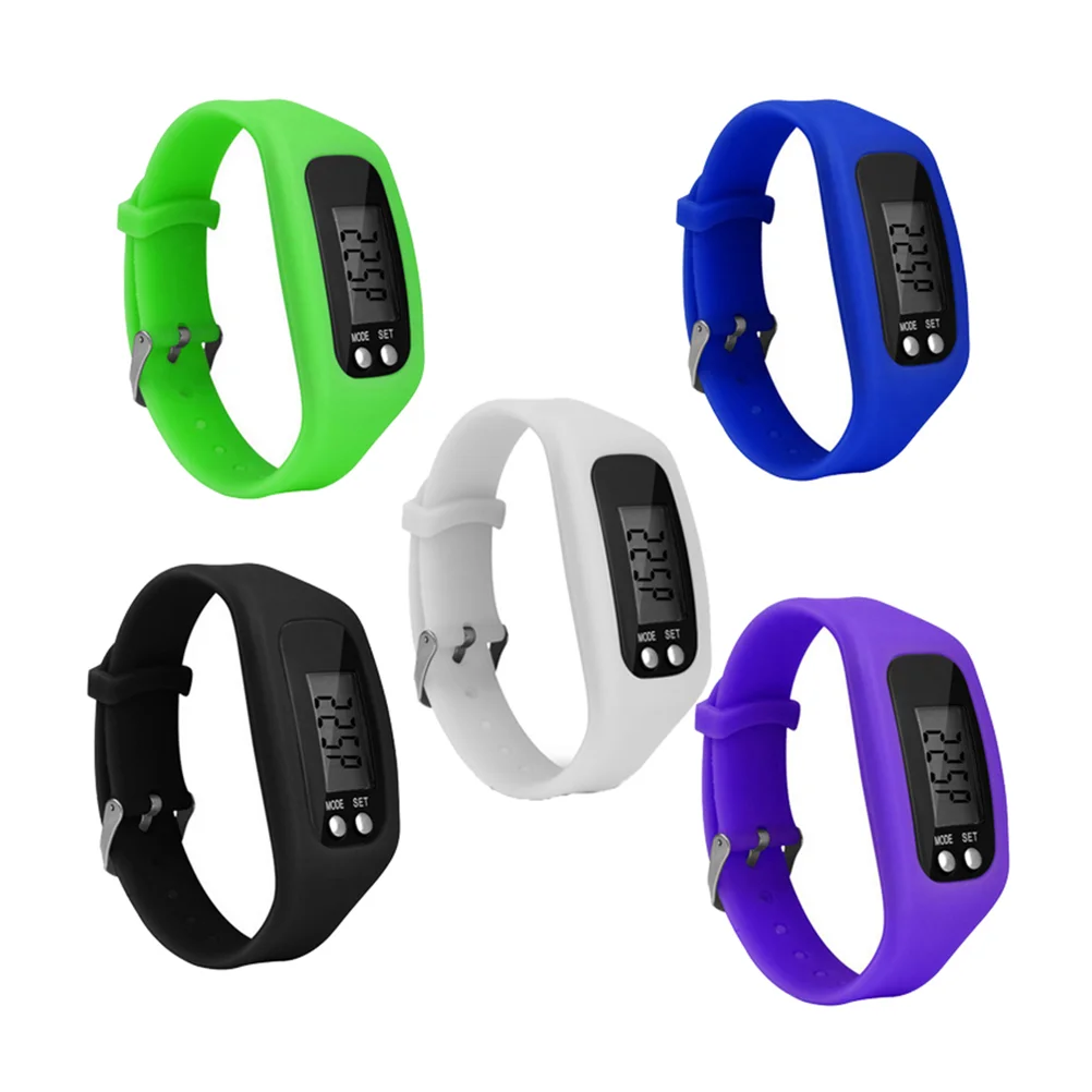 Fitness Watch Pedometer Bracelet Wristband Calories Monitor Wristwatch White Sports Child