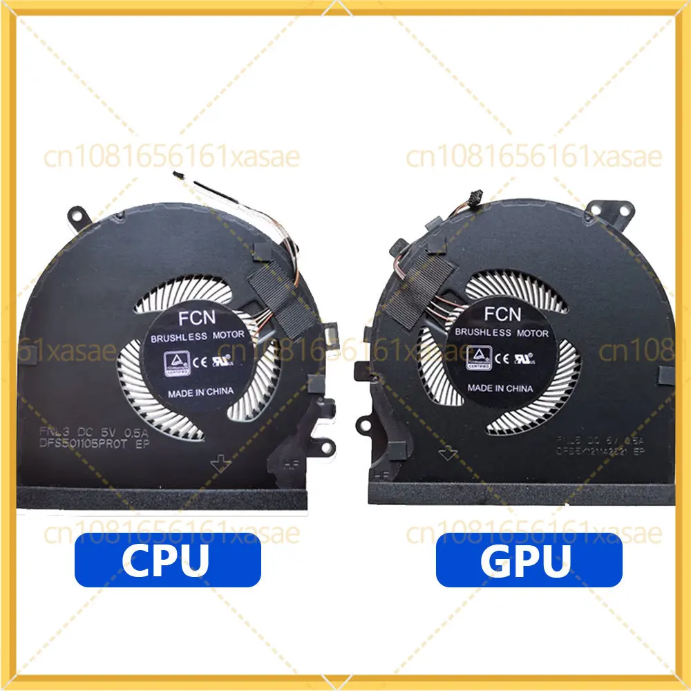 For Razer Blade 15 RZ09-0301 RZ09-02385 RZ09-0288 RZ09-0313 RZ09-0330 RZ09-0367 Laptop Cooler CPU GPU Cooling Fan DFS5K123043635