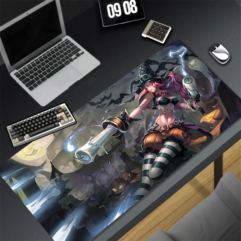 

Rubber Anti Slip Cool Mouse Pad Luxury Gaming Accessories Desk Mat L-league Of Legends Miss Fortune Office Computer HD Mousepad