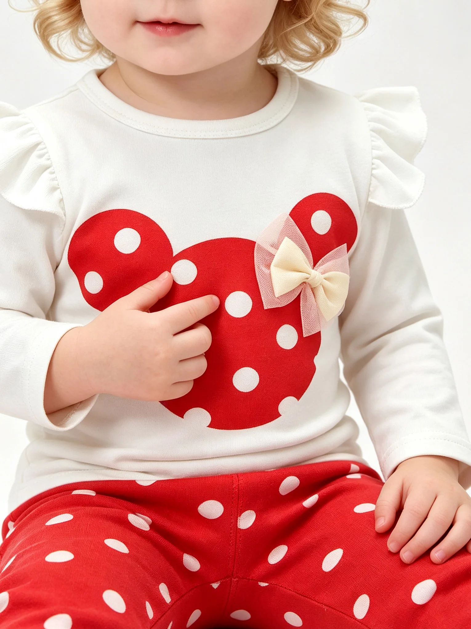 Herbst-Frühling Baumwoll-Mädchenkleidung Bestseller Niedlicher Langarm-Cartoon-Tier-Babyanzug Rundhals-Kleidung+Hosen-Set – Detail 8