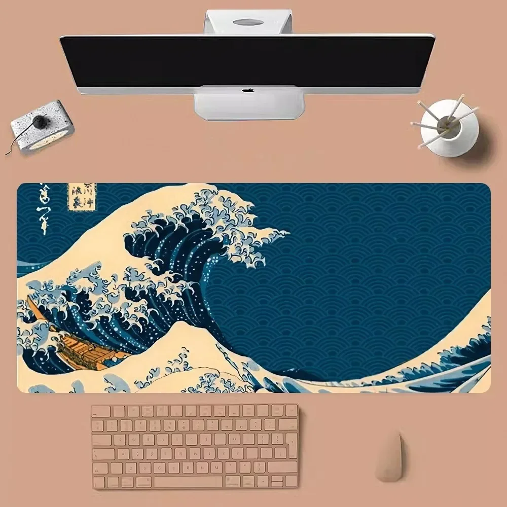 Japanese Waves Mouse Pad Large Gaming Compute Gamer PC Keyboard pad Mouse Mat desk accessories office desk mat gamer pad table