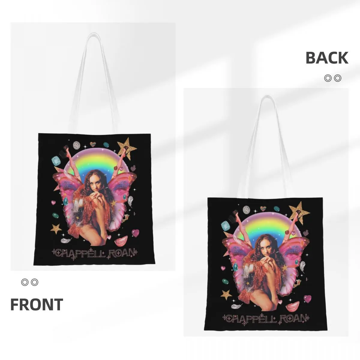 Chappell Roan Fairy Canvas Tote Bag Simple style Large Capacity Midwest Princess Tour Fashion Bags for Women Men image 5
