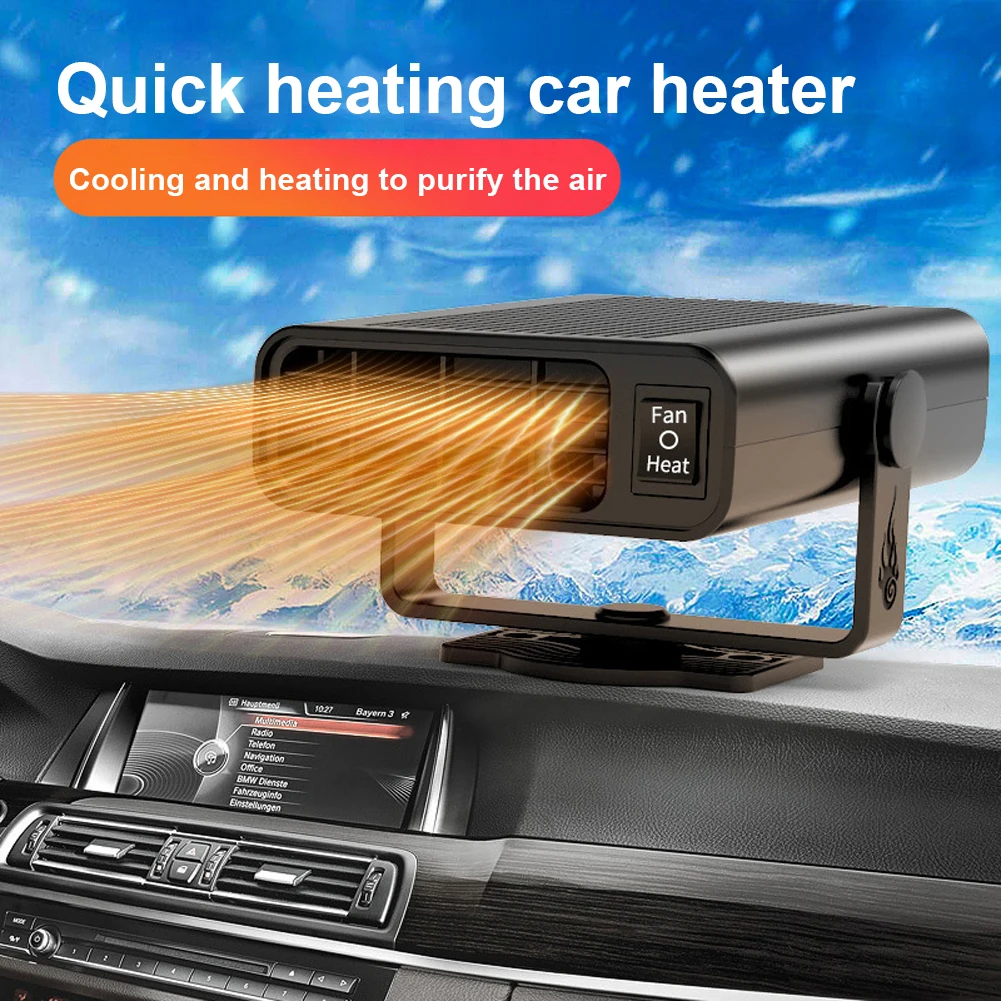 12V/24V Portable Electric Car Heater Air Cooler Fan Demister Defroster Heating Fan 150W Dryer Windshield Defogging Accessroies ﻿