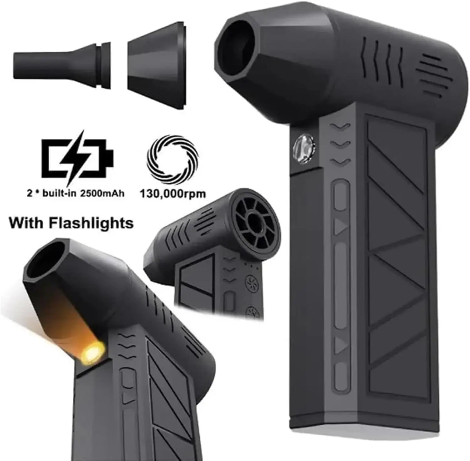 منفاخ الثلج بمروحة عنيفة 4 سرعات من النوع C شحن سريع منفاخ هواء قوي مكنسة كهربائية منفاخ غبار توربو بدون فرش #3