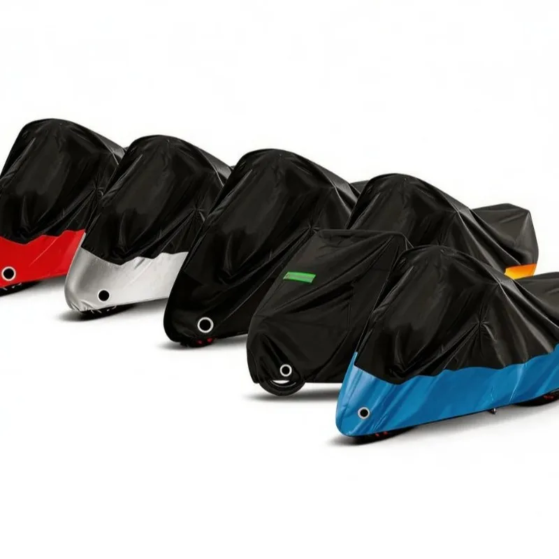 Thickened silver-coated motorcycle cover, rainproof, sun-proof and dust-proof scooter protective cover
