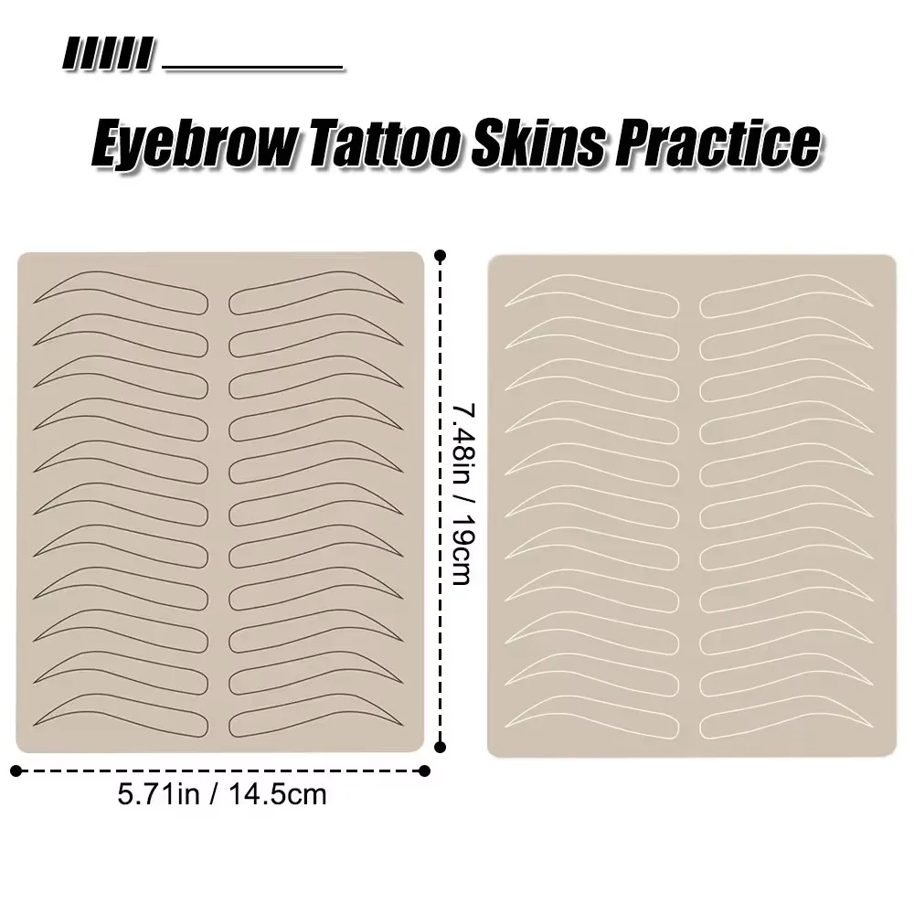 15/10/8/5/3/1Pcs Eyebrow Tattoo Practice Skin Microblading Eyebrow Practice Fake Tattoo Skin for Permanent Makeup Accessories