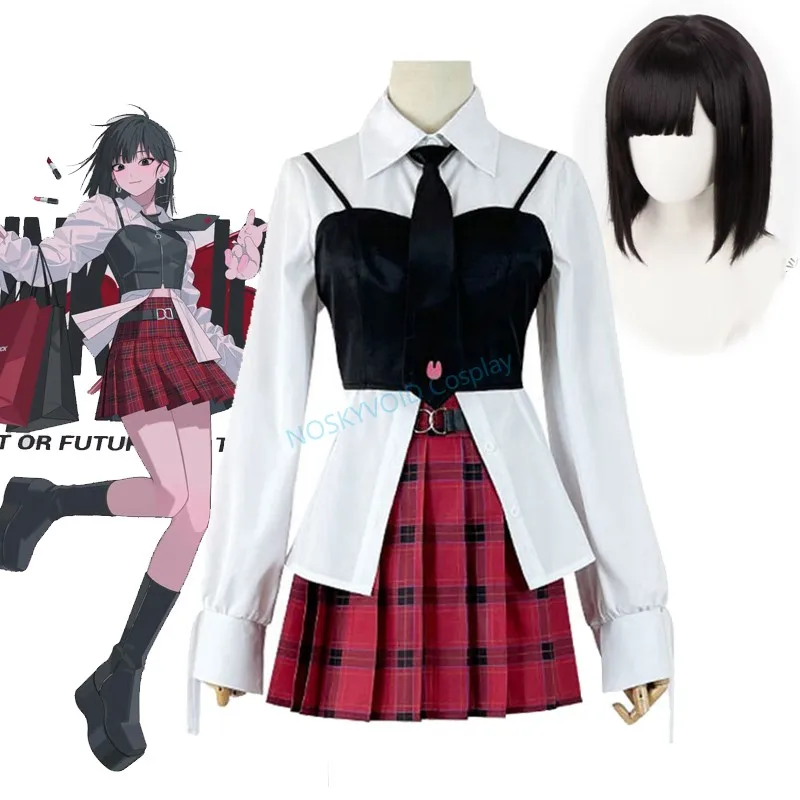 

Link Click Rin Jo Cosplay Costume Wigs Photo Studio Qiao Ling JK Uniform Skirts Women's Daily clothing Halloween Anime Costumes