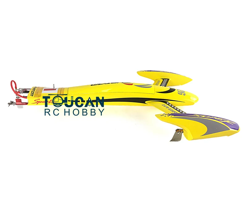 DTRC Toucanhobby H660 100KM/H Yellow Electric Race PNP RC Boat W/ Motor Servo ESC W/O Battery