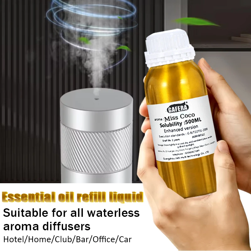 GAFERA Essential Oil Refill Liquid, suitable for all waterless aroma diffusers, scent diffusers, Westin White Tea, Ice Age-500ml