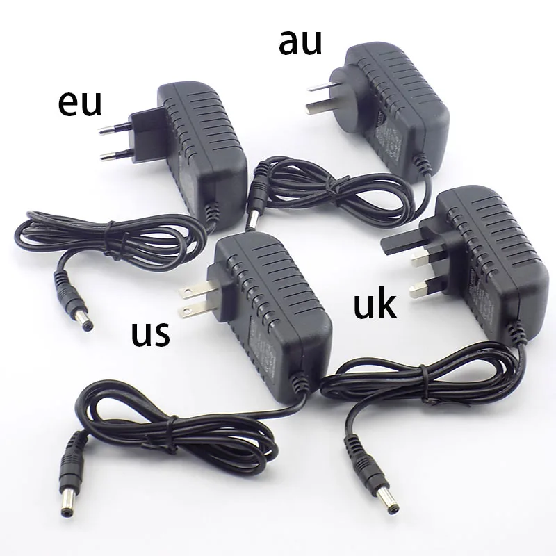 12V 2A 2000mA 100-240V AC to DC Power Adapter Supply Charging Adapter for CCTV Camera US EU UK AU Plug
