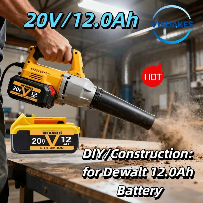 

Best-Selling for Dewalt 20V 12.0Ah Li-ion Battery，High Capacity + Strong Power Perfect for Outdoor Jobs & Dewalt 20V Power Tools