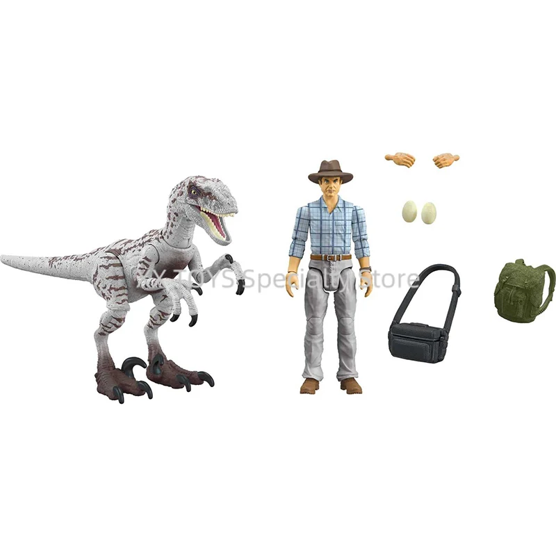 

Jurassic World Jurassic Park III Hammond Dr. Alan Grant & Velociraptor Pack Collection Action Figure Set Boy Collection Toys