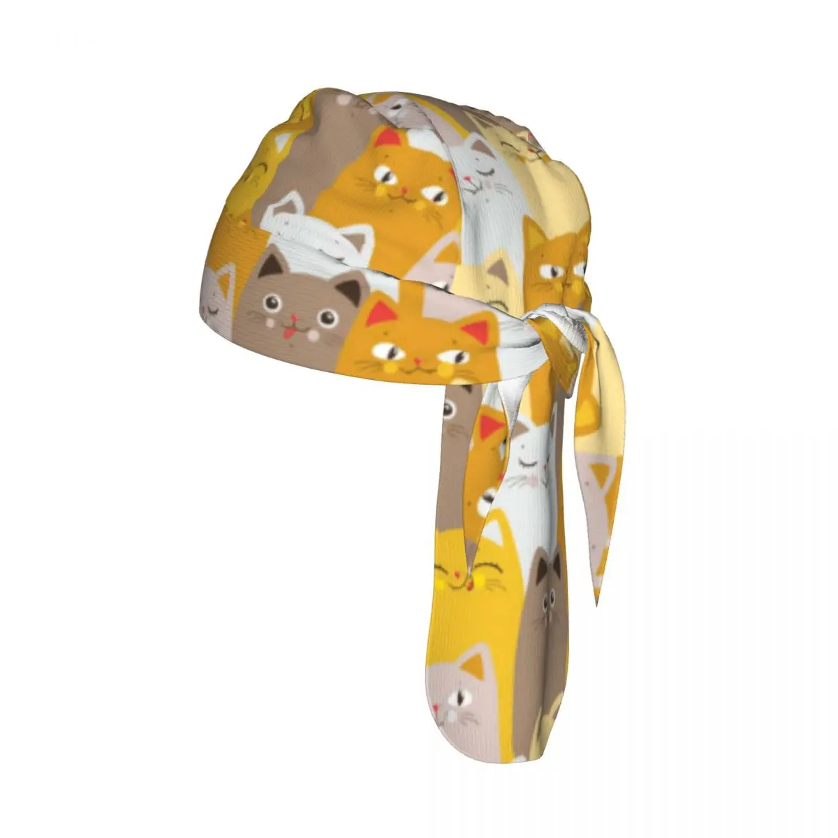 

Bicycle Headband Cap Cats Print Cycling Headscarf Quick-dry Sun-Protective Hat Head Scarf