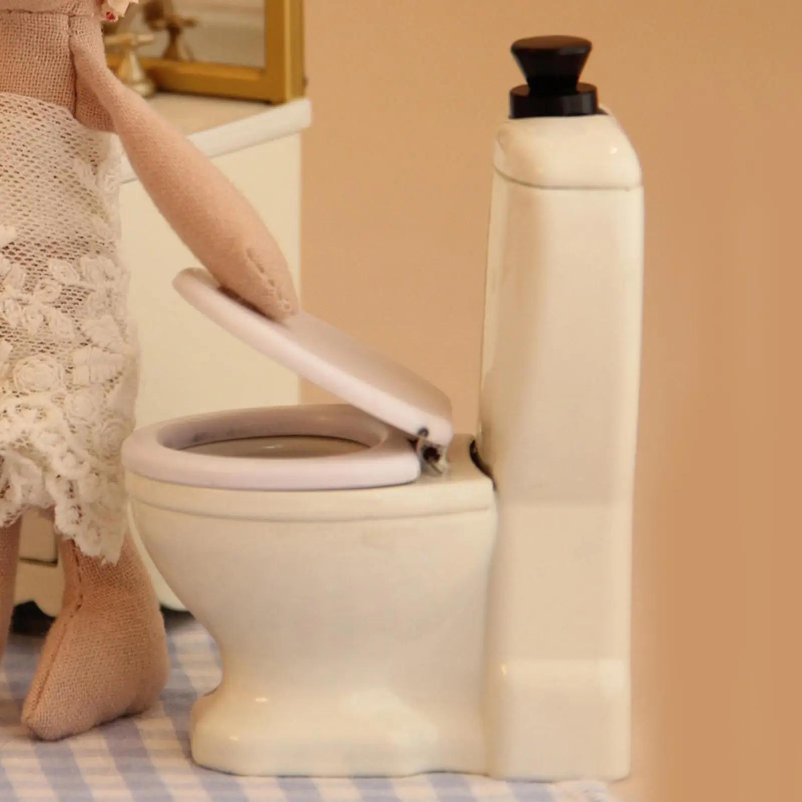 Mini modèle de toilette 1:12, accessoire de maison de poupée, décor décoratif de salle de douche, meubles de salle de bain, cadeau amusant, Mini jouet de Collection