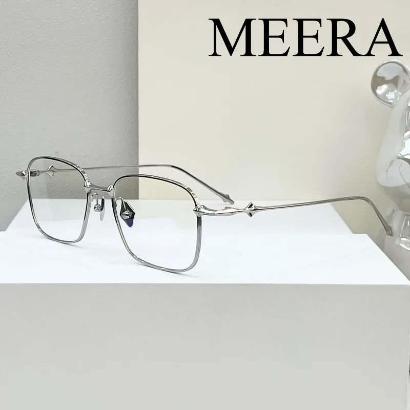 2026 Korean Literary Pure Titanium Glasses Frame Fashion Male Big Square Ultralight Sliver Eyeglasses GM Optical Eyewear AbA