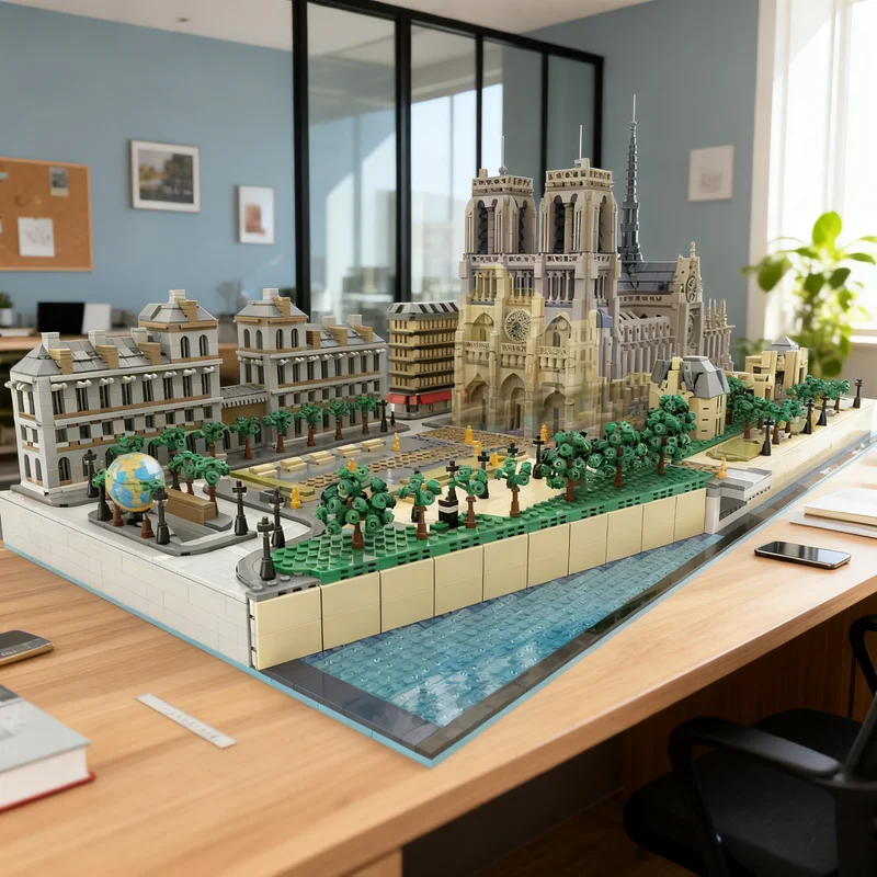 4880pcs MOC Architecture Notre Dame Expansion Model Building Blocks Craft Assemble Display Brick Idea Creative Art Education