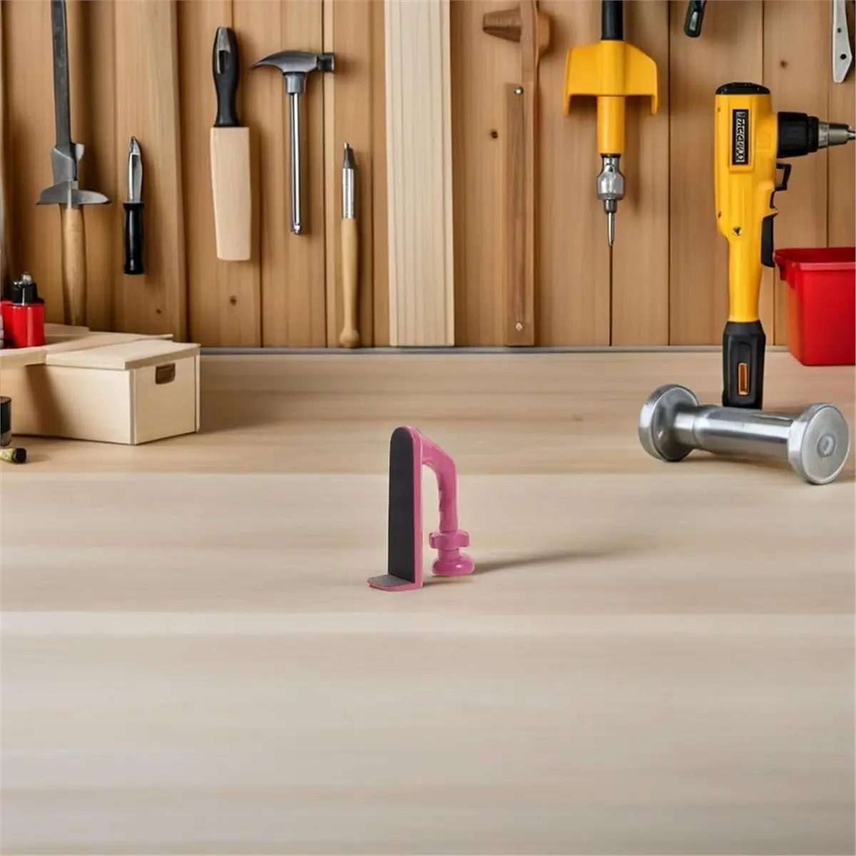 Portable Pink Aluminum Door Stopper for Travel, No-Drill Install, Added Traction Anti-Burglary Security Device