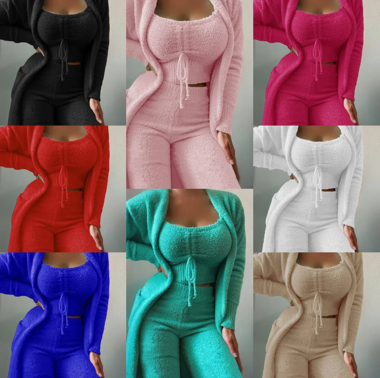 Long Sleeve Pocket Hoodie with Patchwork Elegant Commuting Women Sweatshirt Urban Loose Fit Round Neck Pullover Autumn Casual