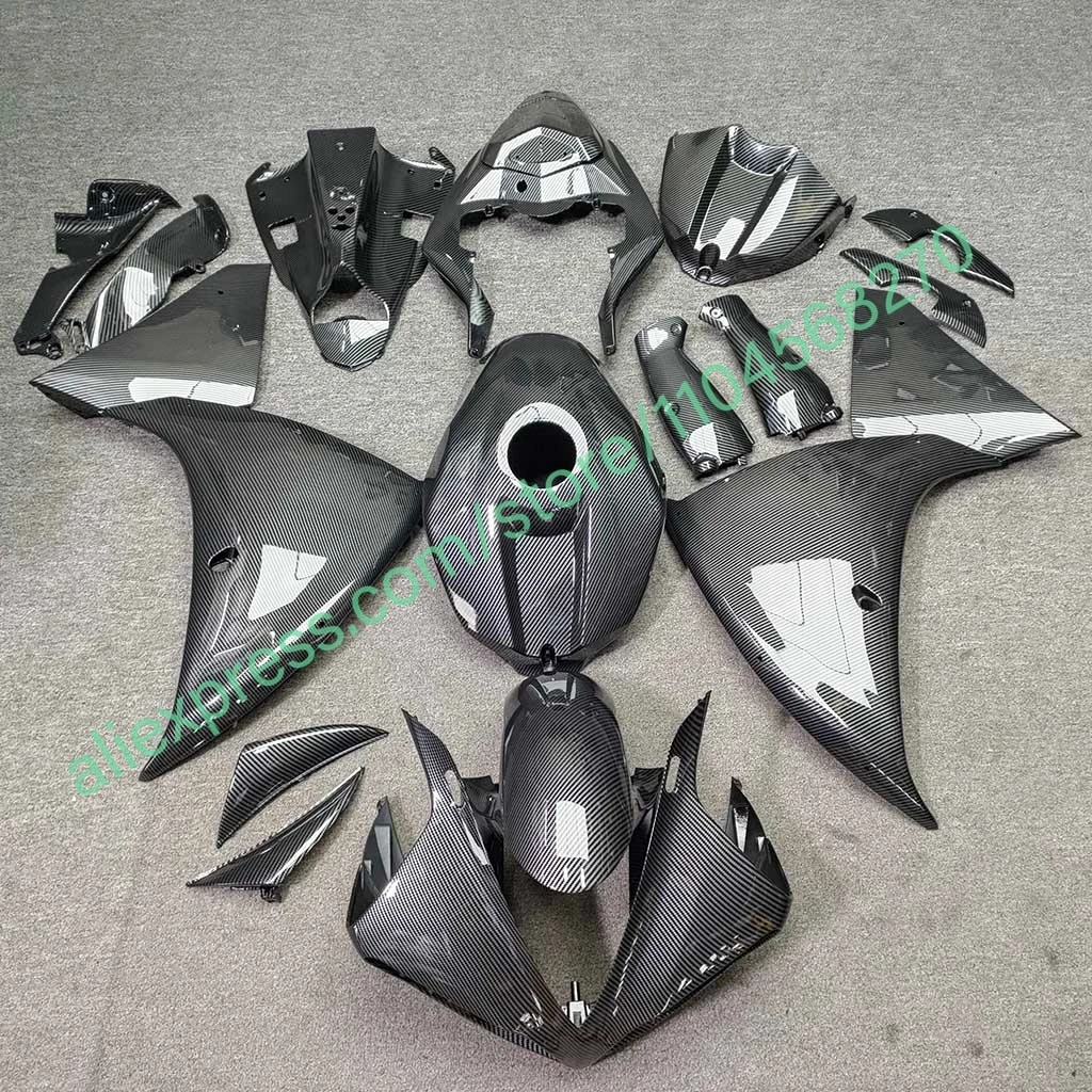 For YAMAHA YZF-R1 2013 2014 Carbon Fibre Motorcycle Fairings YZF R1 13 14 ABS Plastic Aftermarket Fuel Tank Cover Fairing Kit