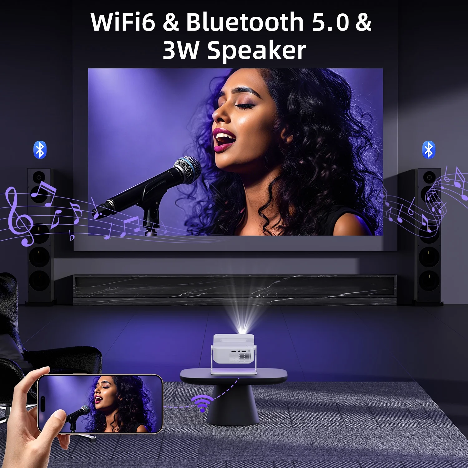 جهاز عرض Xnano HA109 بدقة 4K،  - مراجعة Home Cinema Led Projector وسعره
