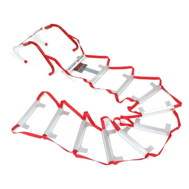 مناسبة مع سلم هروب من الحريق من الألومنيوم مكون من طابقين، نافذة طوارئ قابلة للسحب، أمان من الحرائق بطول 4 أمتار