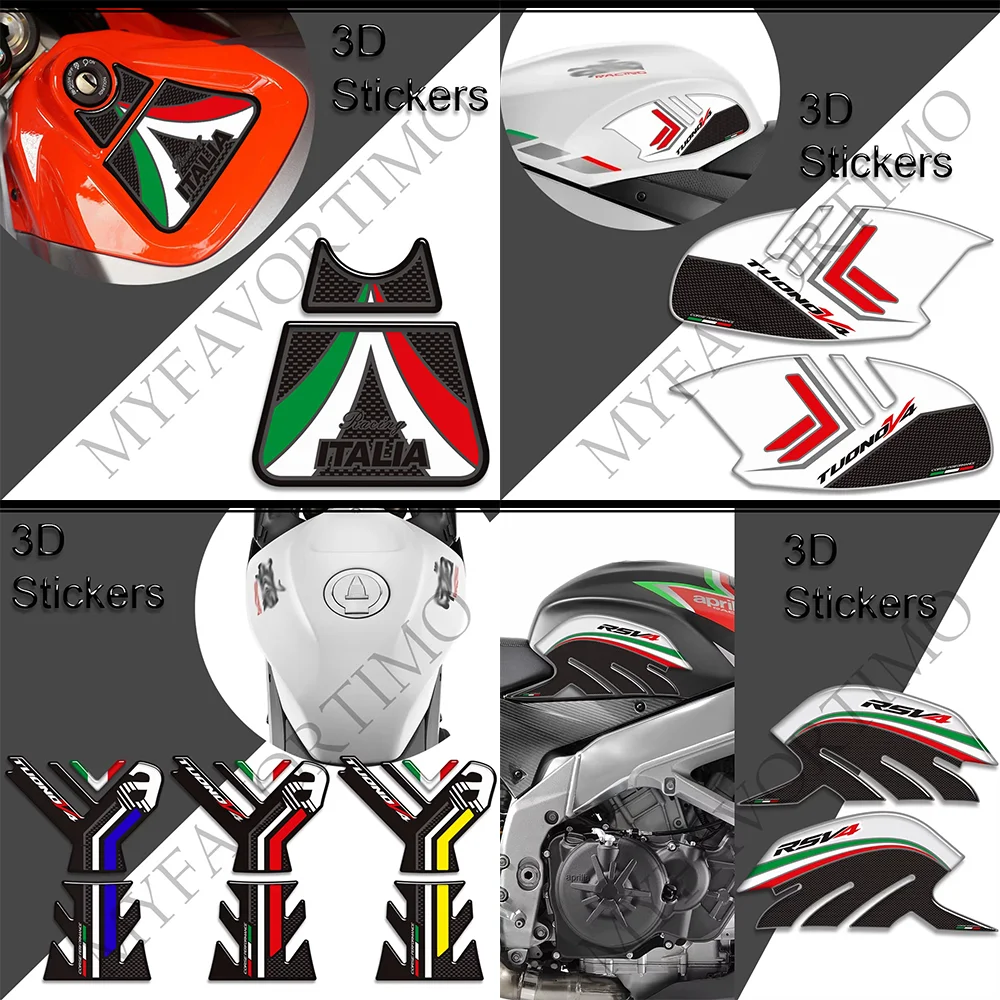 

For Aprilia Tuono V4 V4R 1100 RR 1100RR TuonoV4 Motorcycle Tank Pad Grips Gas Fuel Oil Kit Knee Stickers Decals Protector