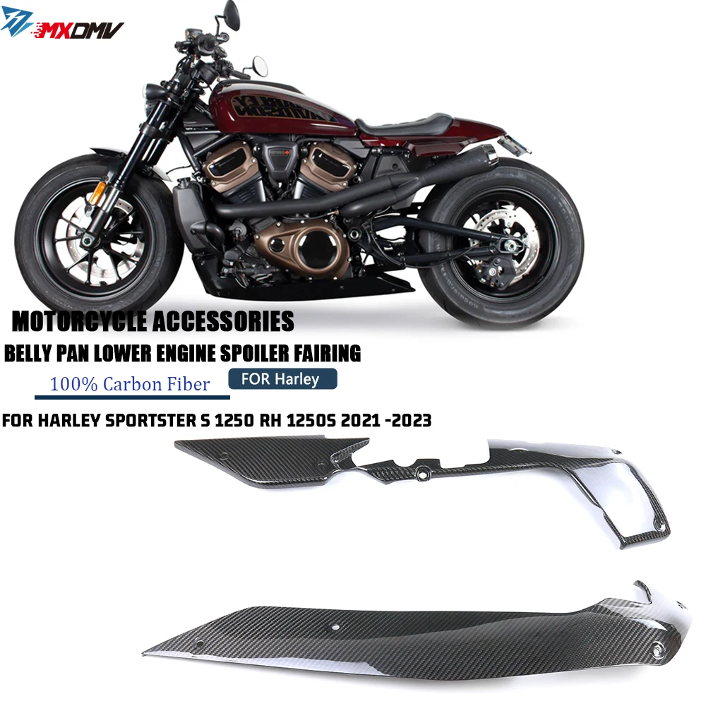 Belly Pan Lower Engine Spoiler Fairing Guards Cover Carbon Fiber Motorcycle For Harley Sportster S 1250 RH 1250S 2021-2023