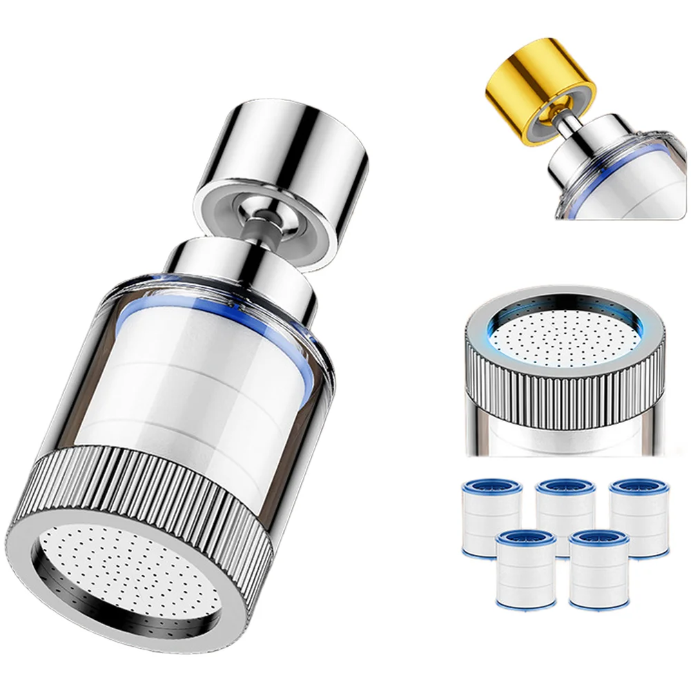 For Kitchen Sink Faucet Water Filter Aerator Adapter Compatible Faucet Filter System Water Purifier Multi-layer Micro-filter