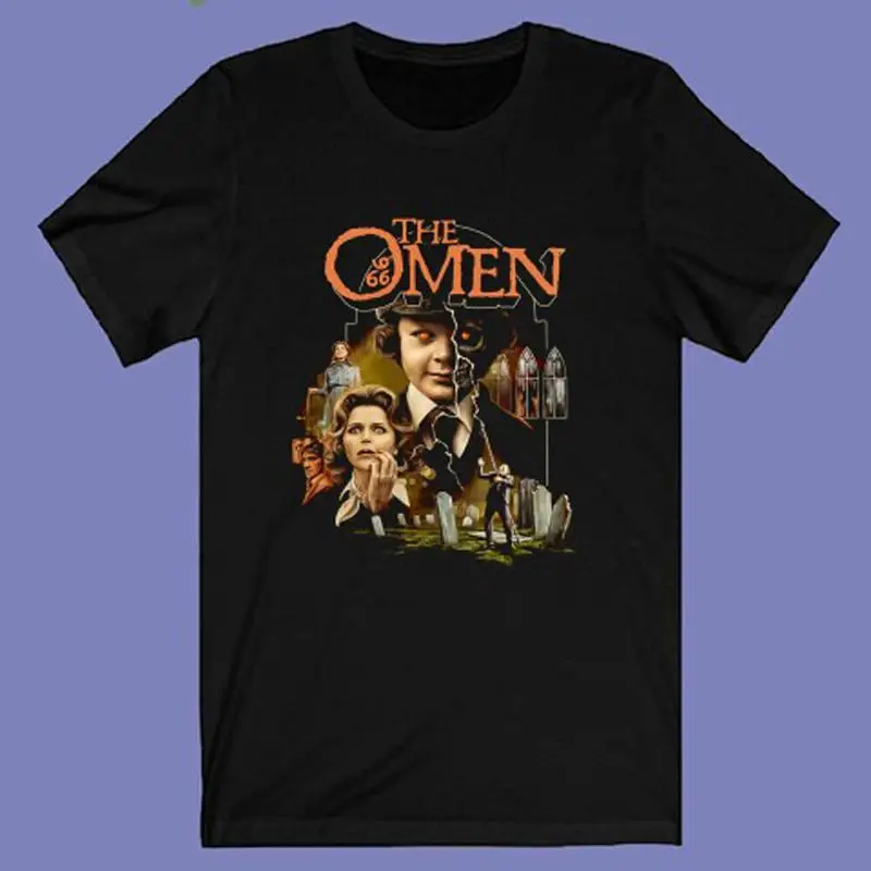 تي شيرت رجالي أسود مقاس S 3XL من فيلم رعب Omen